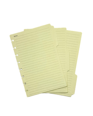 Green divider folders