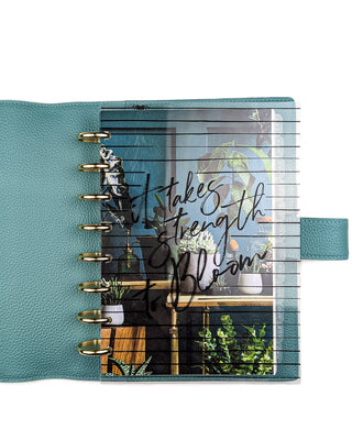 Clear Discbound Planner Cover | Bloom