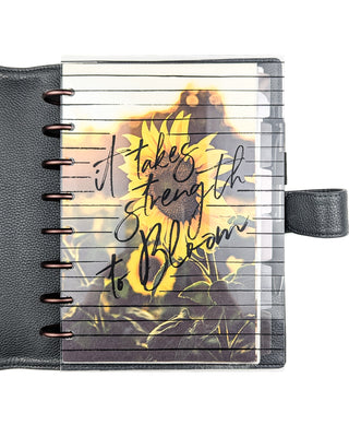 Clear Discbound Planner Cover | Bloom