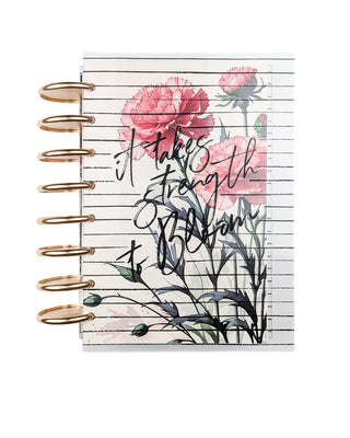 Clear Discbound Planner Cover | Bloom