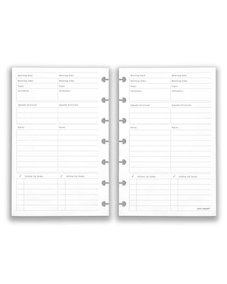 Key Notes Meeting Planner Inserts