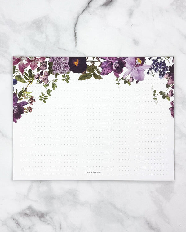 Purple floral deskpad from Jane's Agenda