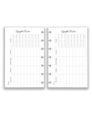 Janes Agenda discbound planning refillable inserts, medical insert pack, symptom tracker