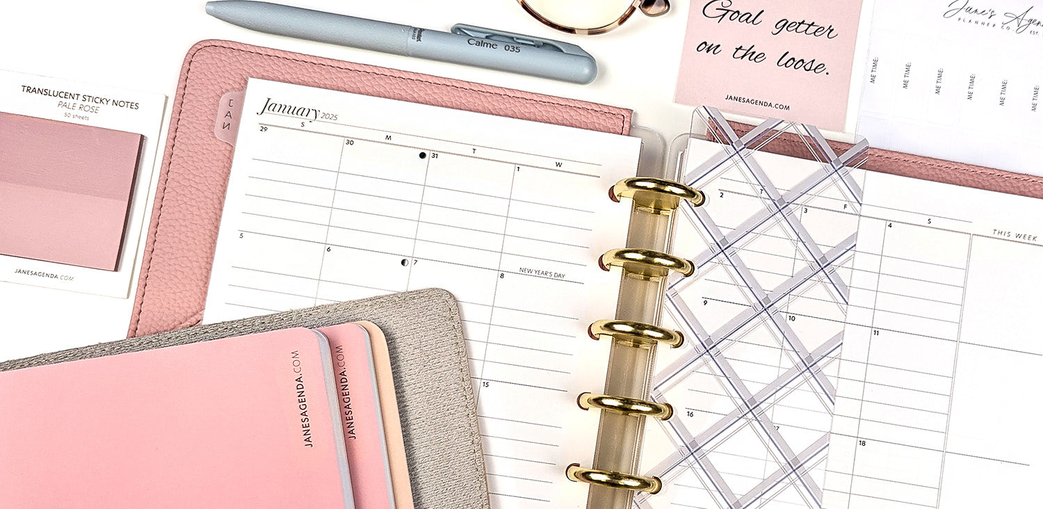 Discbound planners, notebooks, and desk accessories by Jane's Agenda.