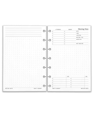 Meeting Notes Planner Inserts 2.0