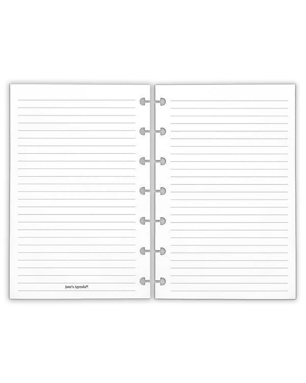 Lined note pages from Jane's Agenda
