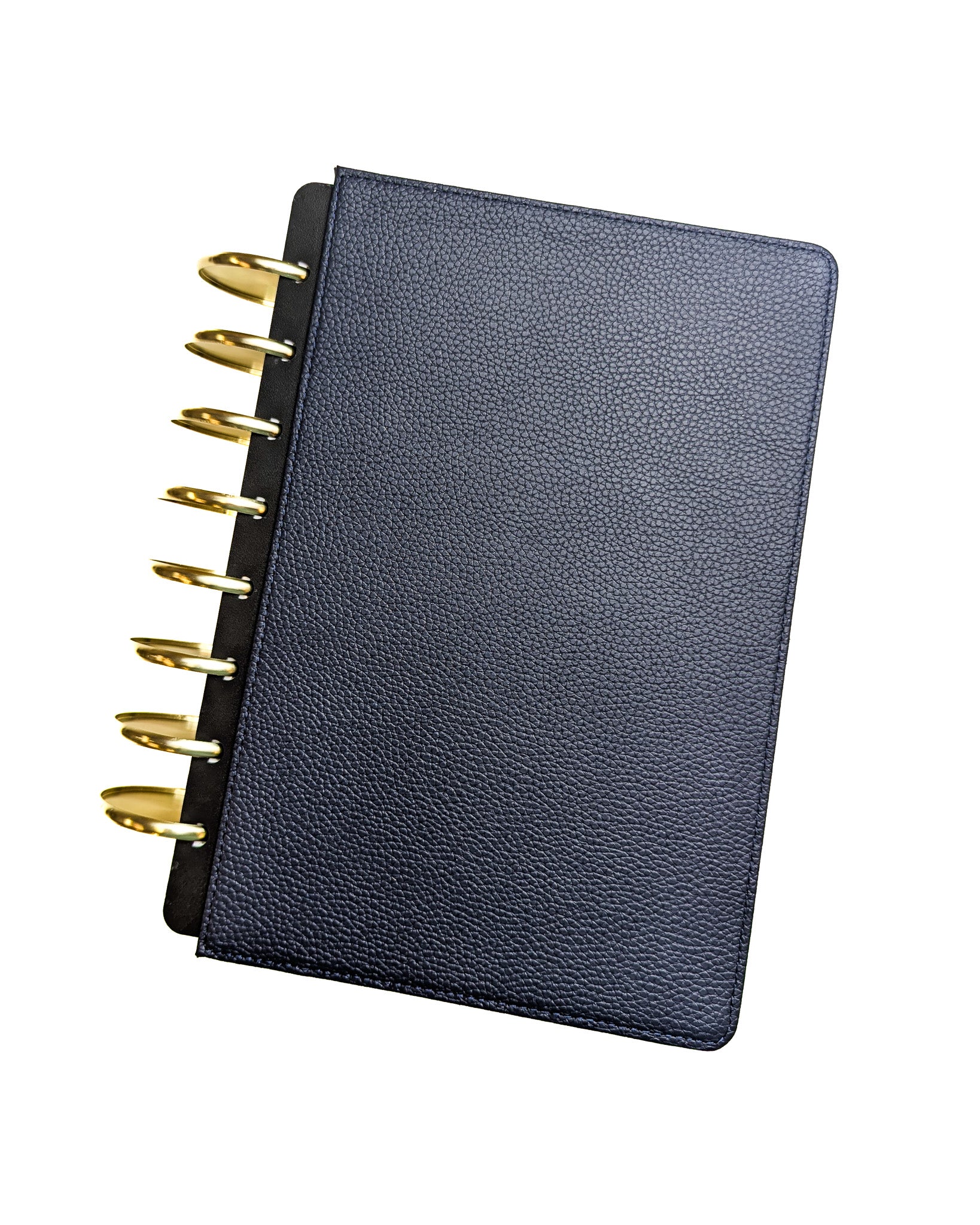 Midnight blue vegan leather discbound planner cover by Jane's Agenda.