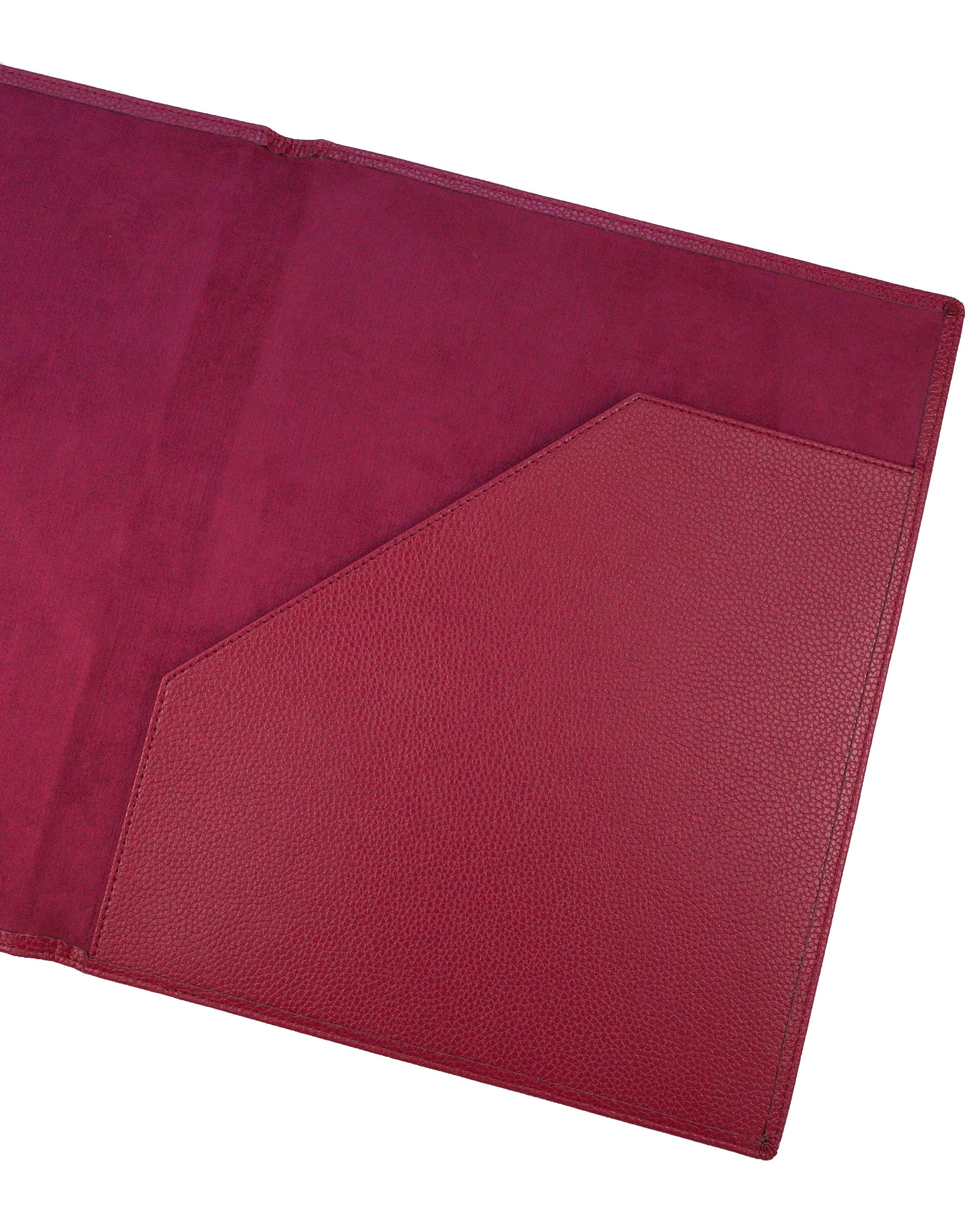 Wine leather vegan leather planner gift set by Jane's Agenda for discbound planners and disc notebook systems.