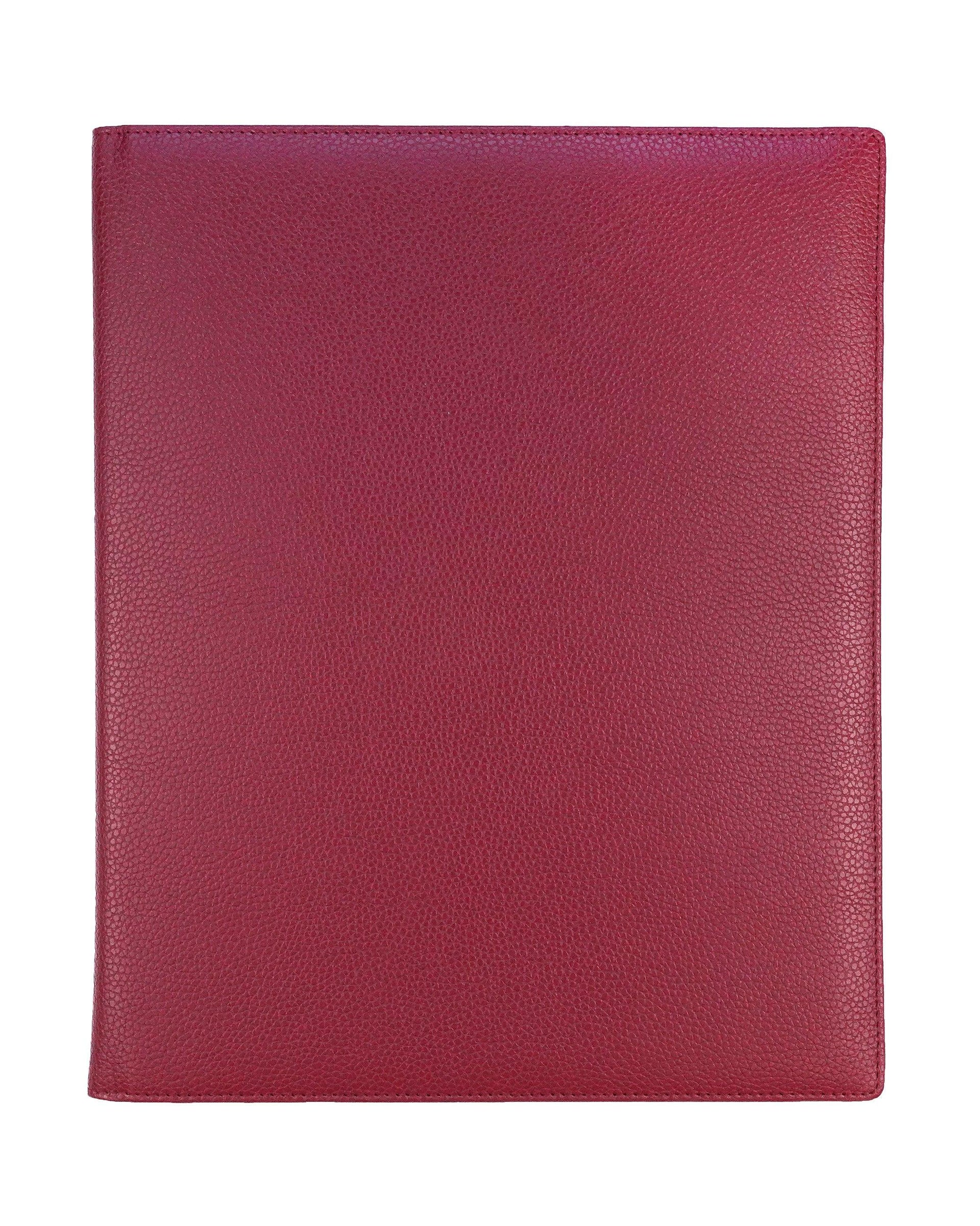 Leather Folio Folder | Wine Vegan Leather - Jane's Agenda®