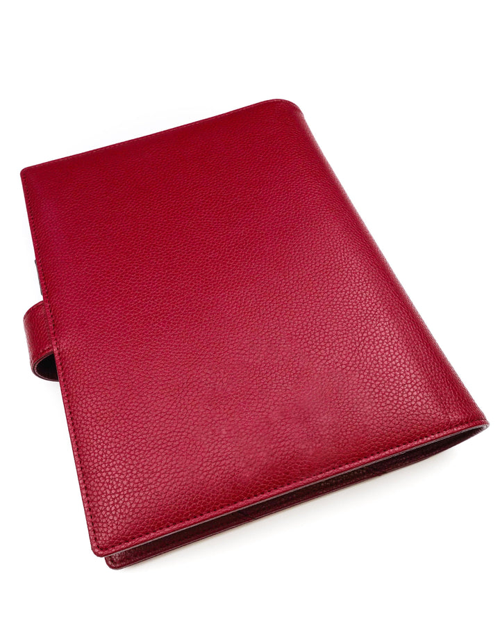 Discbound Planner Cover | Wine Red Vegan Leather | Wrap-around - Jane's Agenda®
