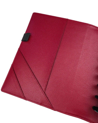 Wine leather vegan leather planner gift set by Jane's Agenda for discbound planners and disc notebook systems.