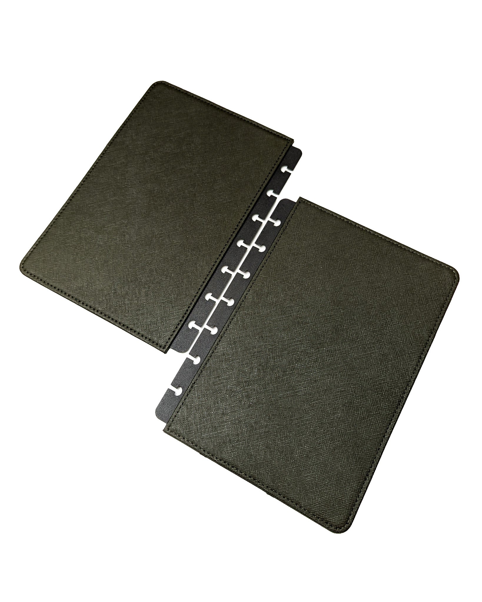 Nori green saffiano vegan leather discbound planner cover by Jane's  Agenda.