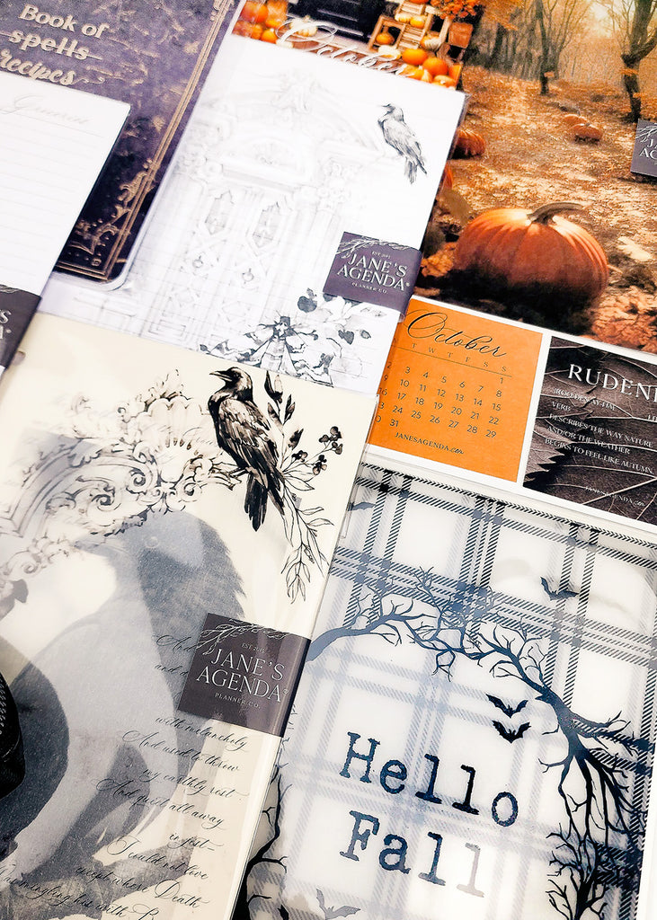 October Monthly Planner subscription boxes by Jane's agenda.