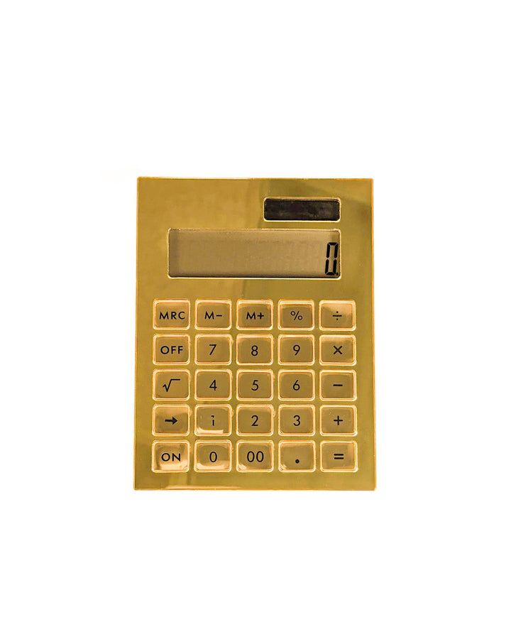 Clear Gold Acrylic Calculator by Jane's Agenda.