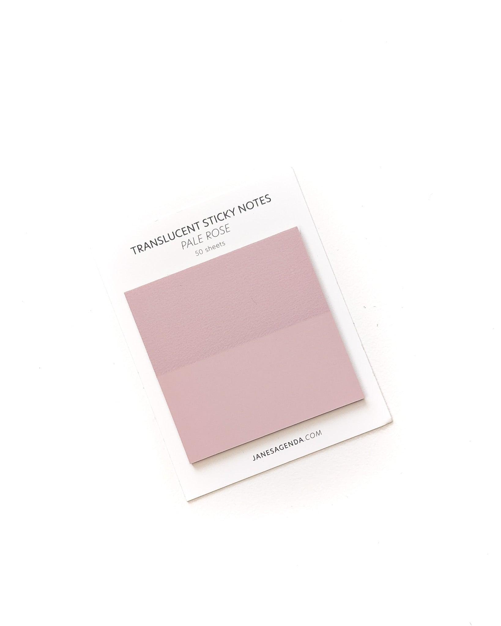 Pink translucent  mini P.E.T. plastic sticky notes by Jane's Agenda.