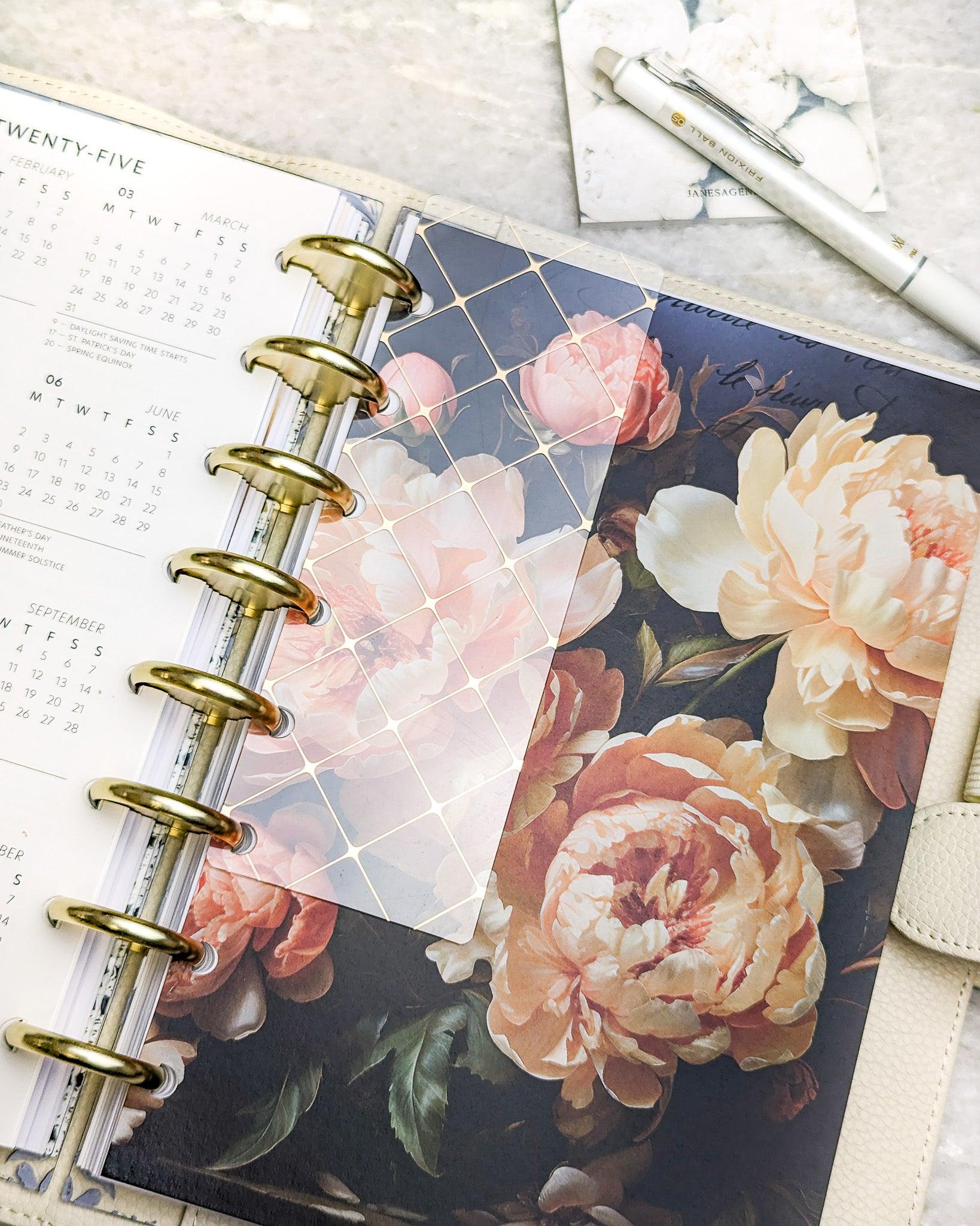 Clear planner page finder for discbound and A5 planner systems by Jane's Agenda.