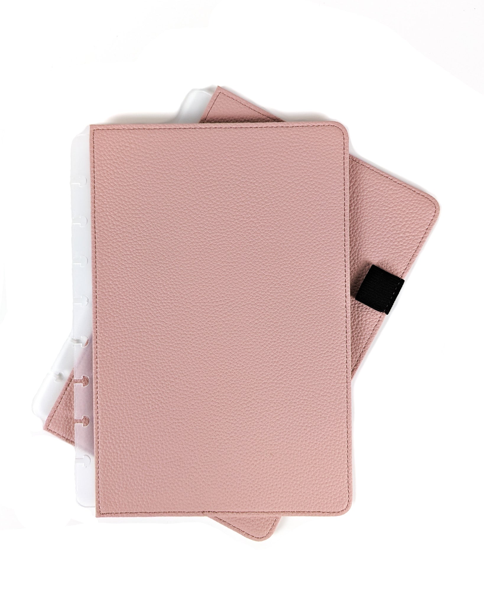 Blush pink vegan leather discbound planner cover by Jane's Agenda.