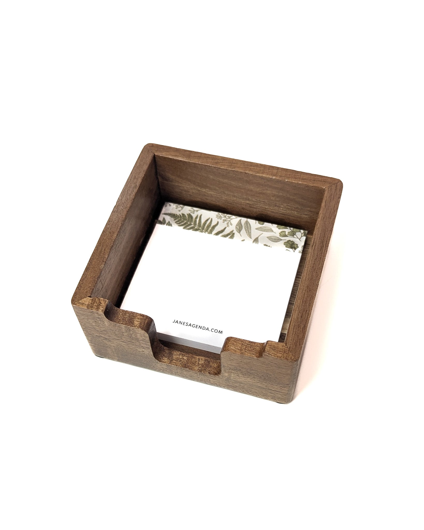 Decorative wooden sticky note holder by Jane's Agenda.