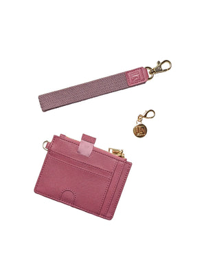 Rouge pink saffiano wallet