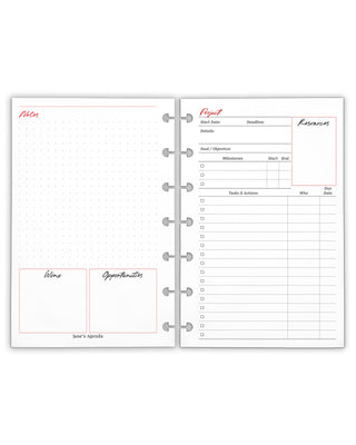 Projects and Goals Planner Inserts For Discbound Planner Systems by Jane's Agenda.