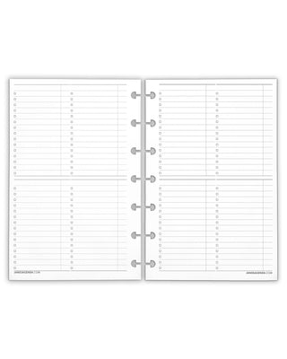 Quad Lists Notes Planner inserts for Discbound Planners by Jane's Agenda.