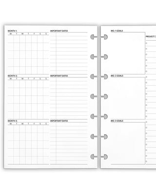 Quarterly Planning Discbound planner Inserts by Jane's Agenda.