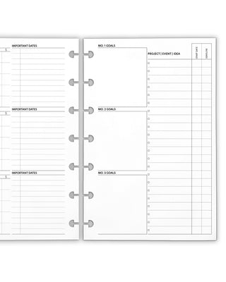 Quarterly Planning Discbound planner Inserts by Jane's Agenda.