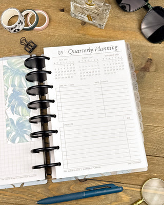 The Quick Glance Quarterly Planner Insert