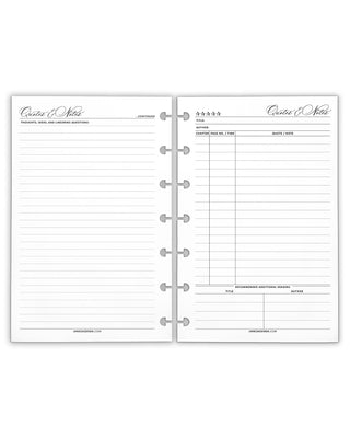 Reading discbound planner inserts by Jane's Agenda