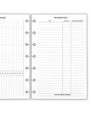 Recurring Bills Planner Inserts