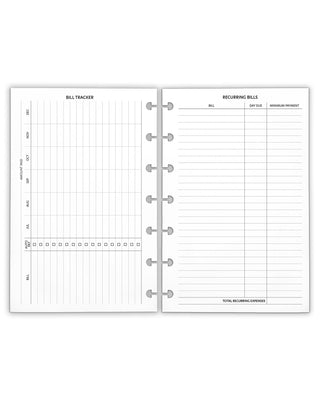 Recurring Bills Planner Inserts