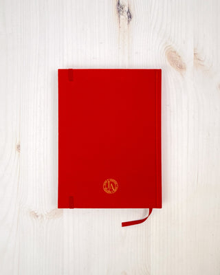 Book Bound Notebook | Red & Gold | Dot Grid Journal