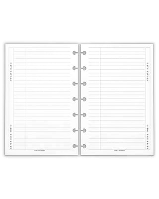 Reference planner inserts for discbound planners by Jane's Agenda.