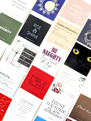 Set of 24 quote cards for motivational inspiration by Jane's Agenda.