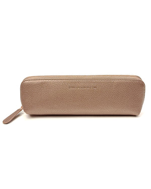 Rose gold zip pen pouch