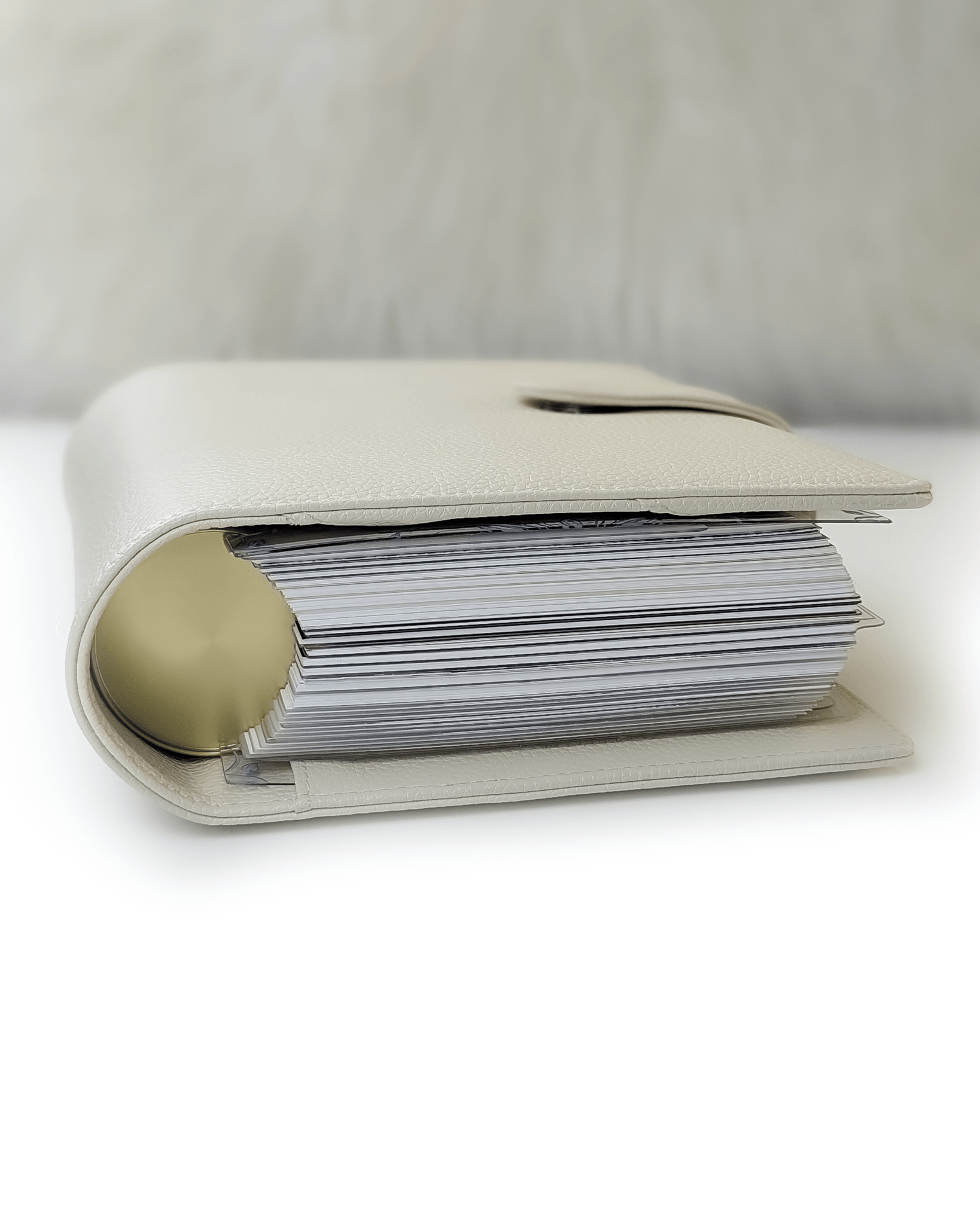 Vegan leather wrap around discbound planner cover for discbound planners and disc notebooks by Jane's Agenda.