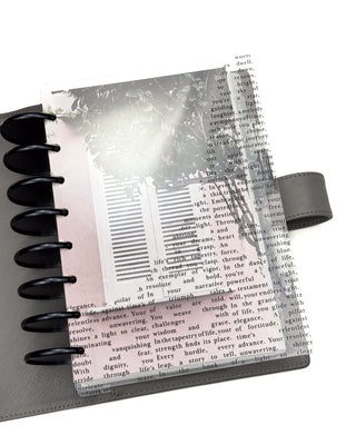 Clear Discbound Planner Cover | Literary Art