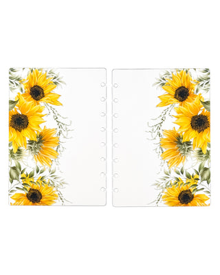 Clear Plastic Discbound Planner Cover | Sunflowers
