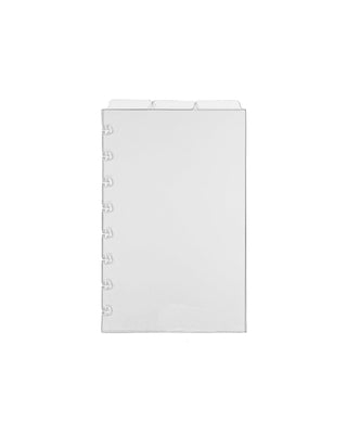 Plastic Tabbed Dividers | Blank Top or Bottom Set of 3 |  Glass Clear