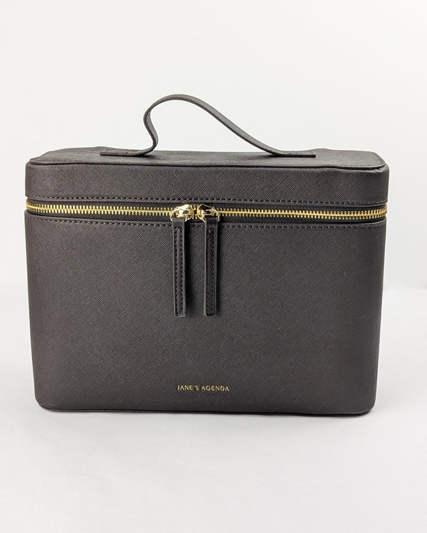 Stationery train case in chocolate from Jane's Agenda