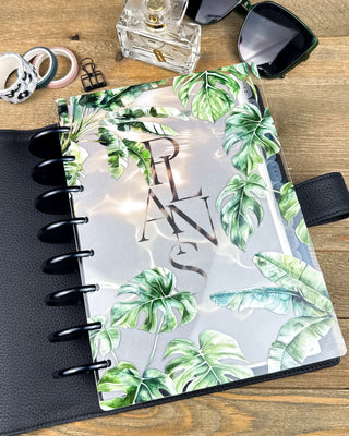 Clear Discbound Planner Cover | Tropical Paradise