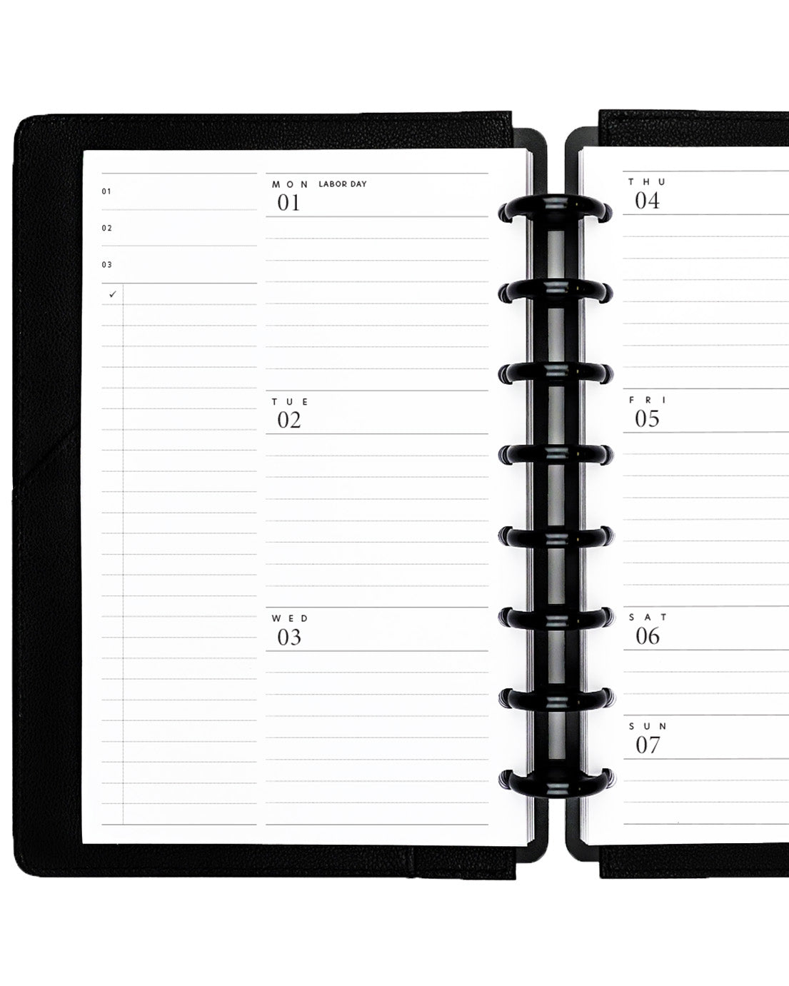Weekly planner inserts and calendar refill pages for discbound planners, disc notebooks, and A5 size ringbound planner systems by Jane's Agenda. 