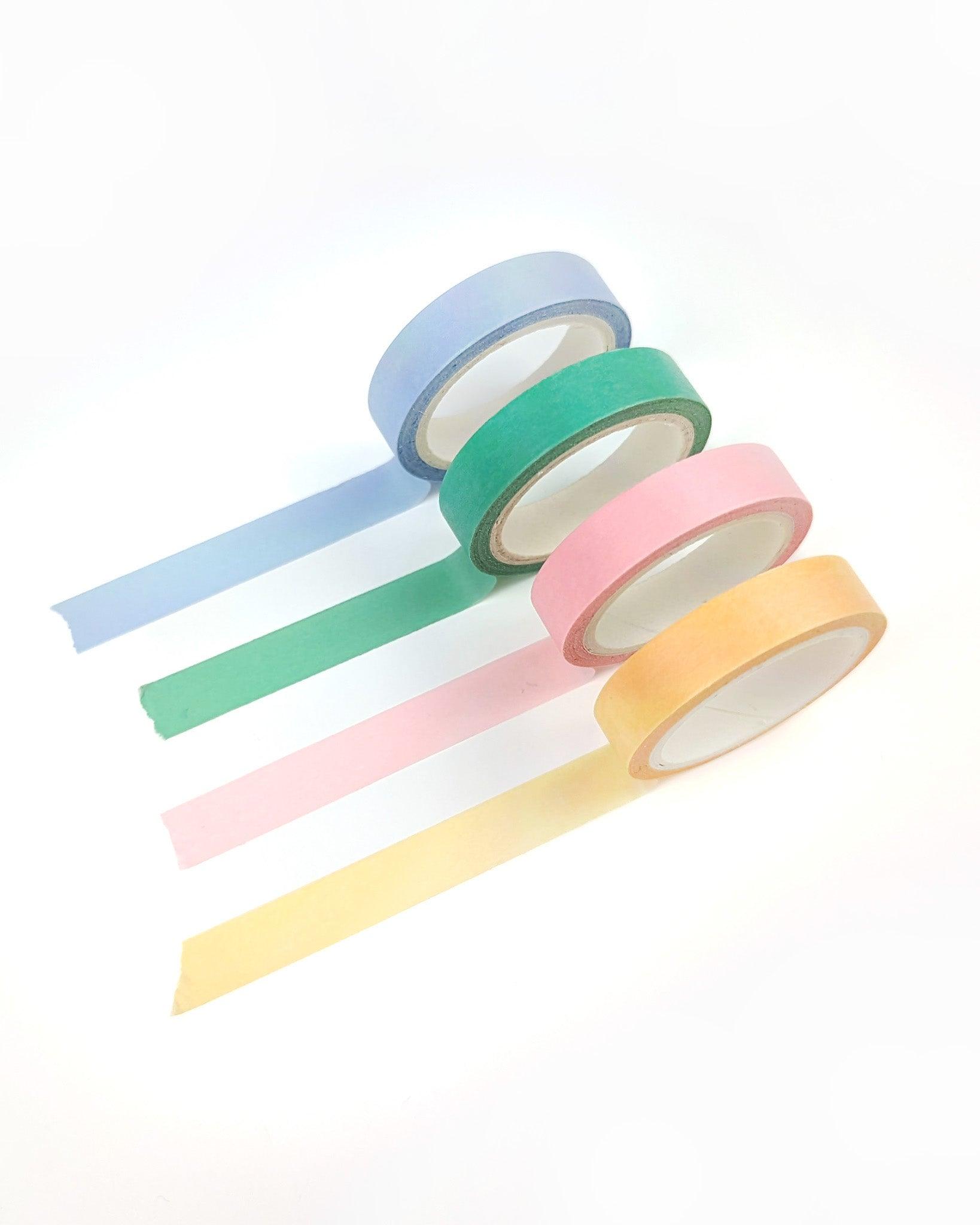 Pastel washi tape in a set of four selected colors for color coding and adding decorative flair to your planner pages by Jane's Agenda. 