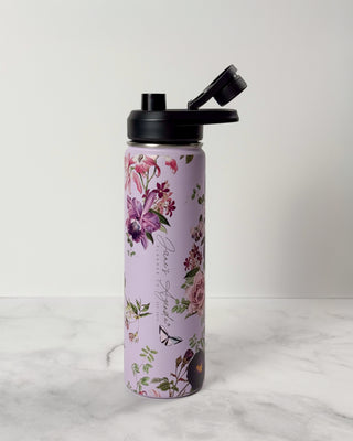 Metal Water Bottle | Purple Floral