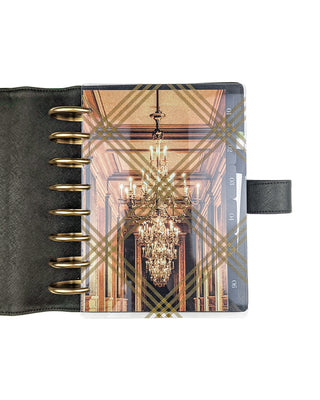 Clear Discbound Planner Cover | Antique Plaid