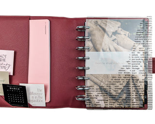 Clear Discbound Planner Cover | Literary Art