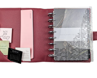 Clear Discbound Planner Cover | Literary Art