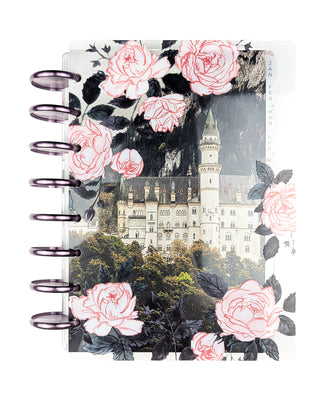 Clear Discbound Planner Cover | Pink Roses
