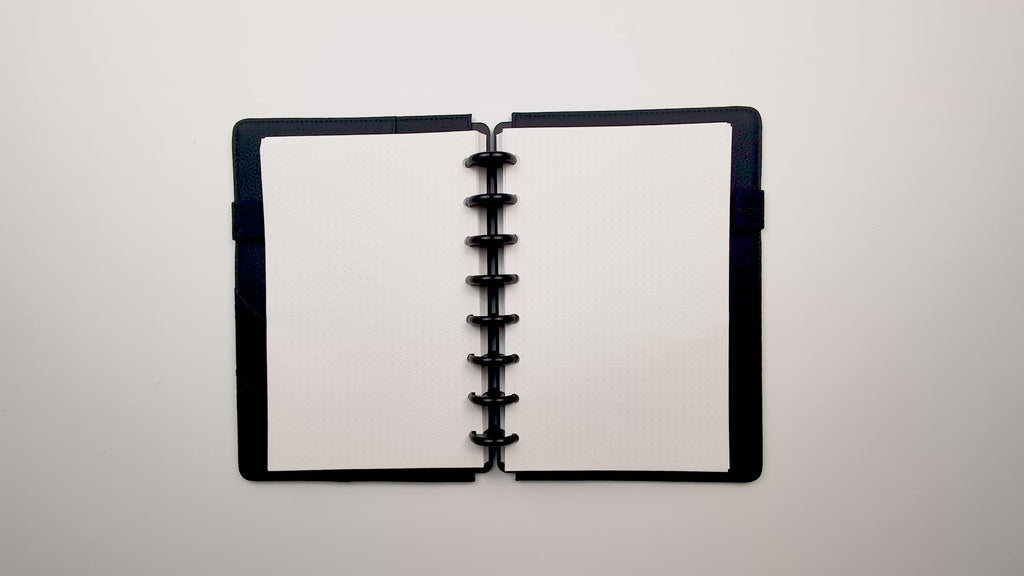 Featuring the Shutters of Saint-Tropez dashboard being popped into a discbound planner and turned slowly to show both sides. 