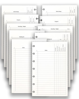 Productivity Planner Inserts | Inbox Task Management